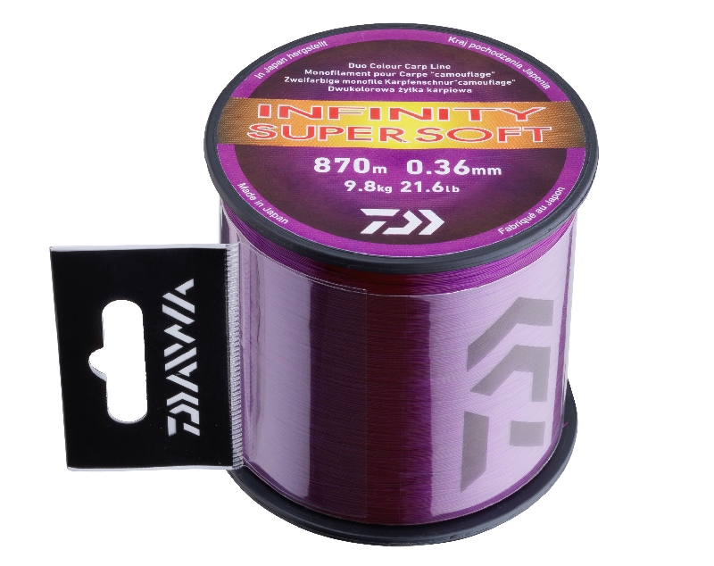 Daiwa Rybářský vlasec Infinity Super Soft fialový 0,33mm / 1050m