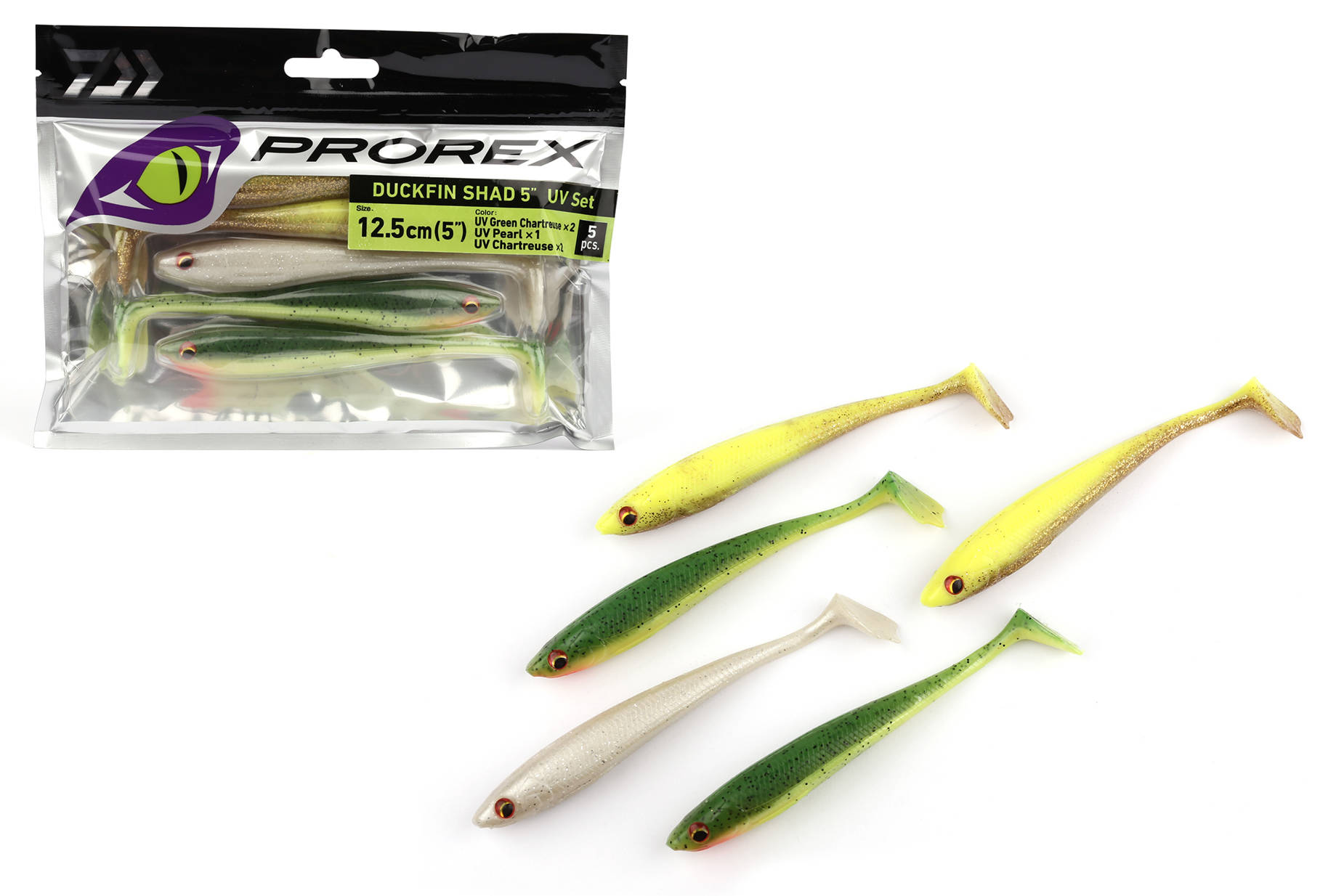 DAIWA PROREX DUCKFIN UV SET MIX 12,5 cm / 5ks