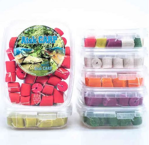 DELIKAPET - ATAK Pelety Navázané na šňůrce 12mm / 60g  MUŠLE