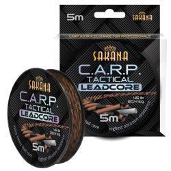 ŠŇŮRA S OLOVĚNÝM VLÁKNEM YORK SAKANA LEADCORE - CAMO HNĚDÁ / 45 lb. / 20,4 kg