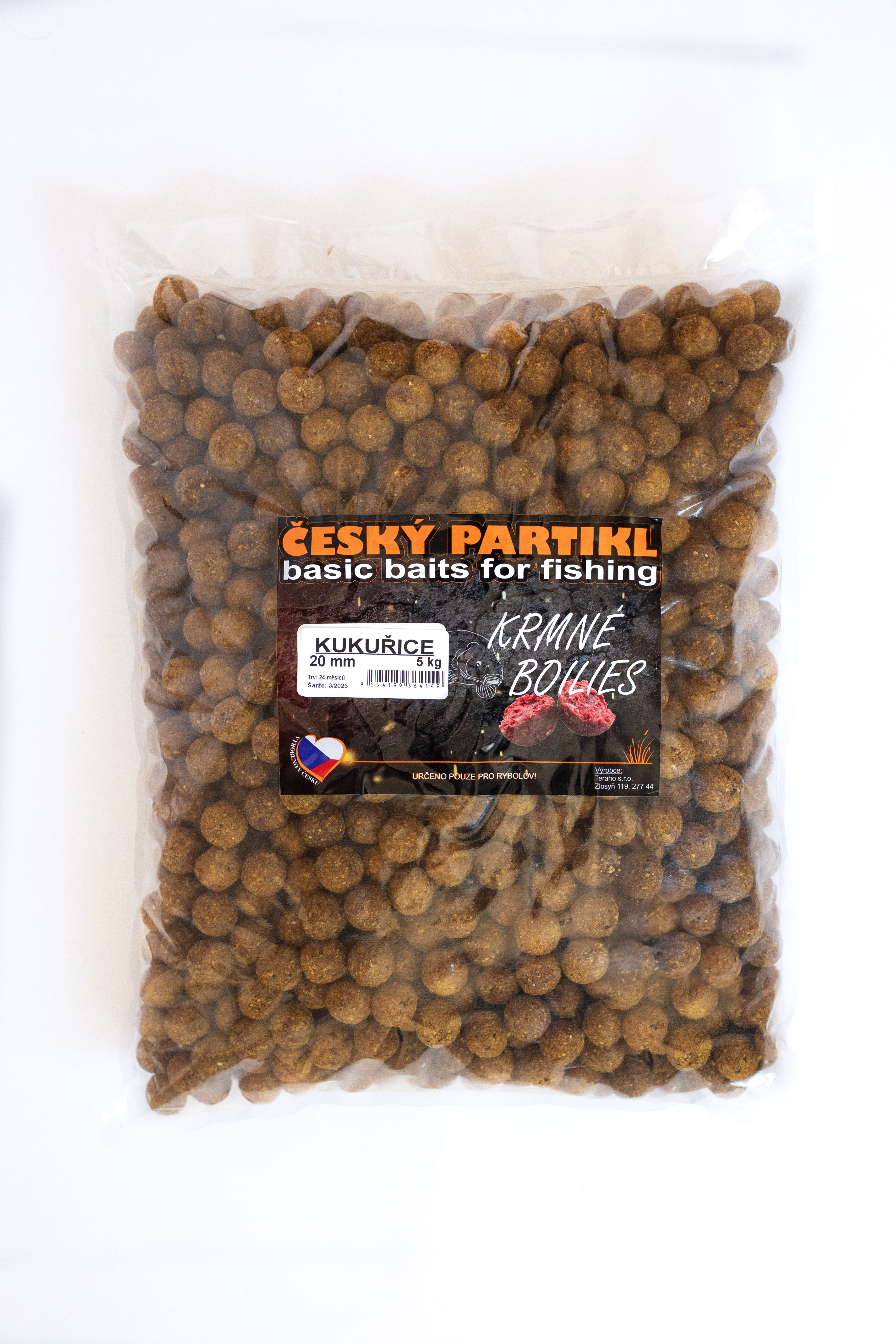 KRMNÉ BOILIES ČESKÝ PARTIKL / 5 KG / 20 MM / KUKUŘICE