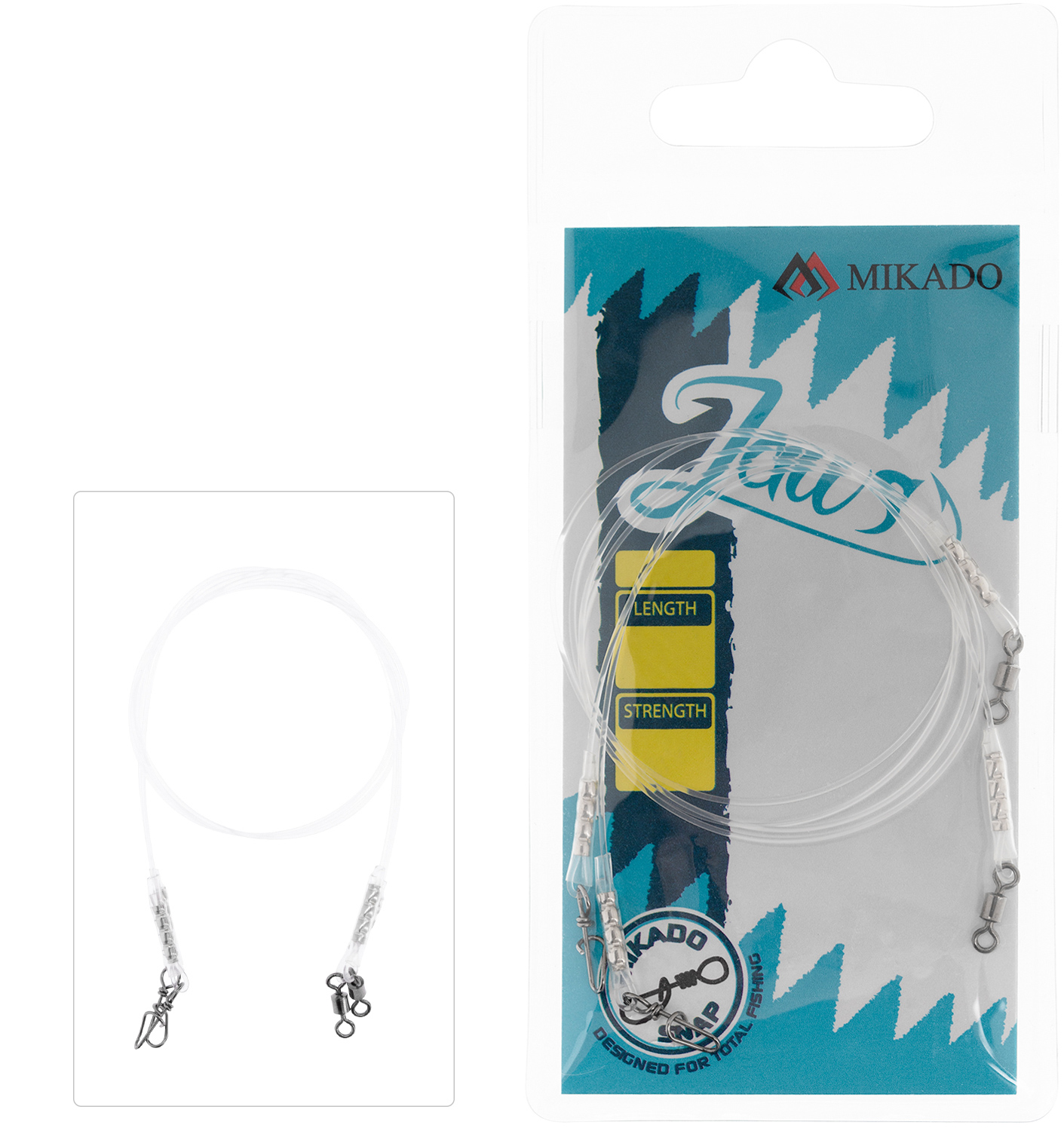 FLUOROCARBONOVÝ NÁVAZEC MIKADO JAWS STRONG 25CM / 15KG - 2 KS