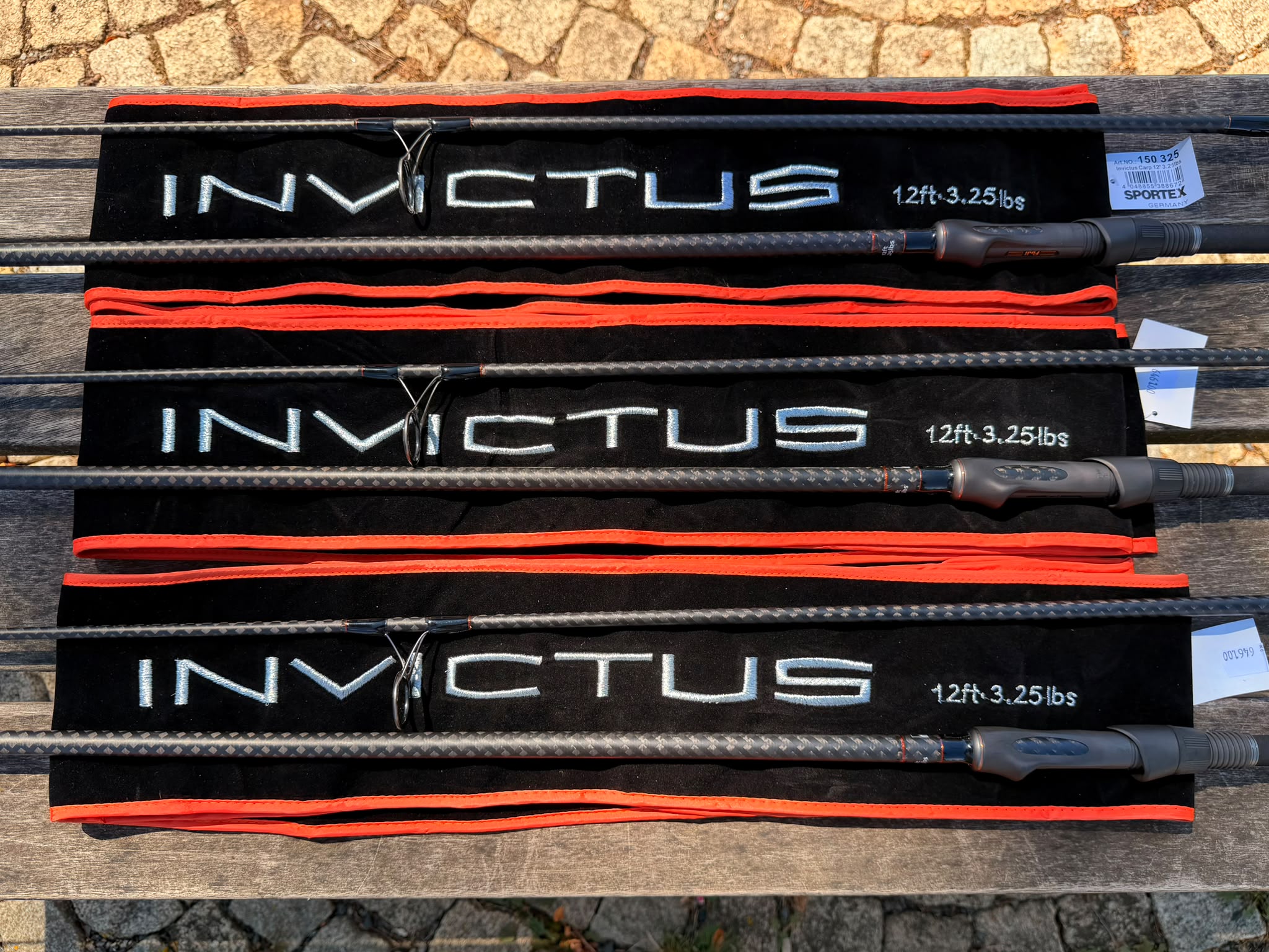 3 KAPROVÉ DVOUDÍLNÉ PRUTY SPORTEX INVICTUS CARP 12 FT / 3,66 M / 3,25 LB