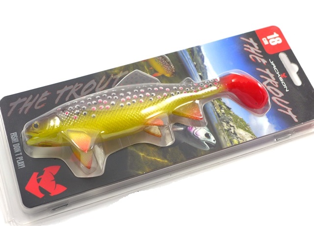 Gumová nástraha Pstruh Jackson The Trout Brown Trout    18 cm / 65g 