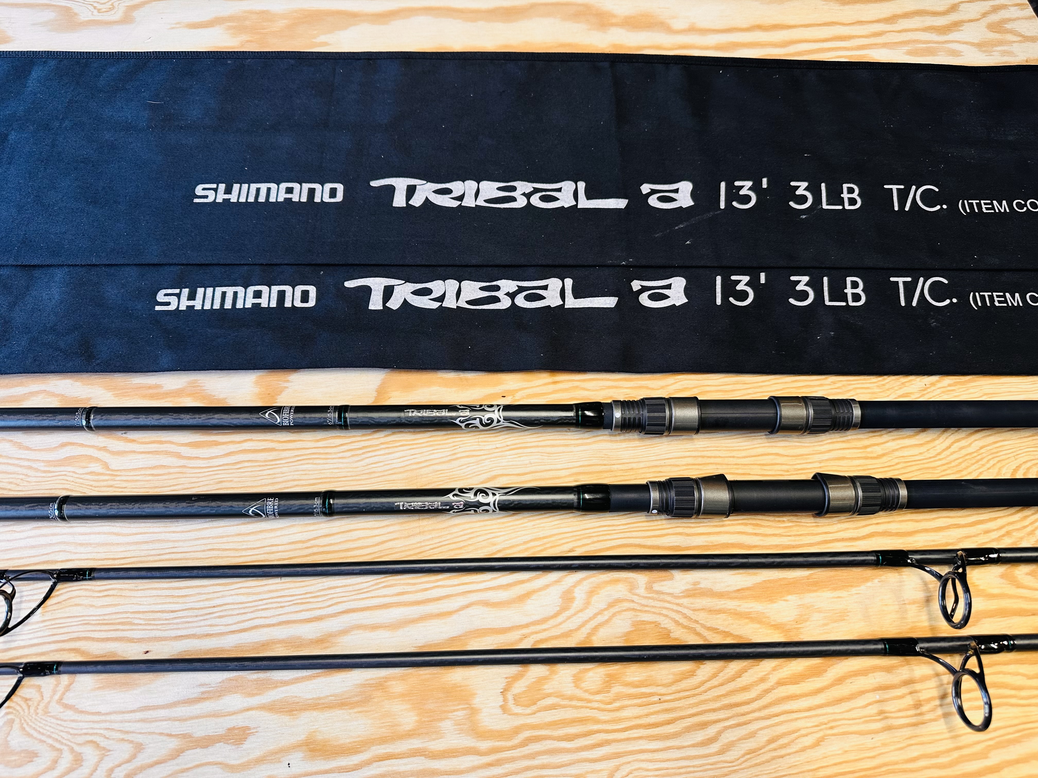 2 KAPROVÉ PRUTY SHIMANO TRIBAL A / 3,9 m / 3,0 lb T/C.