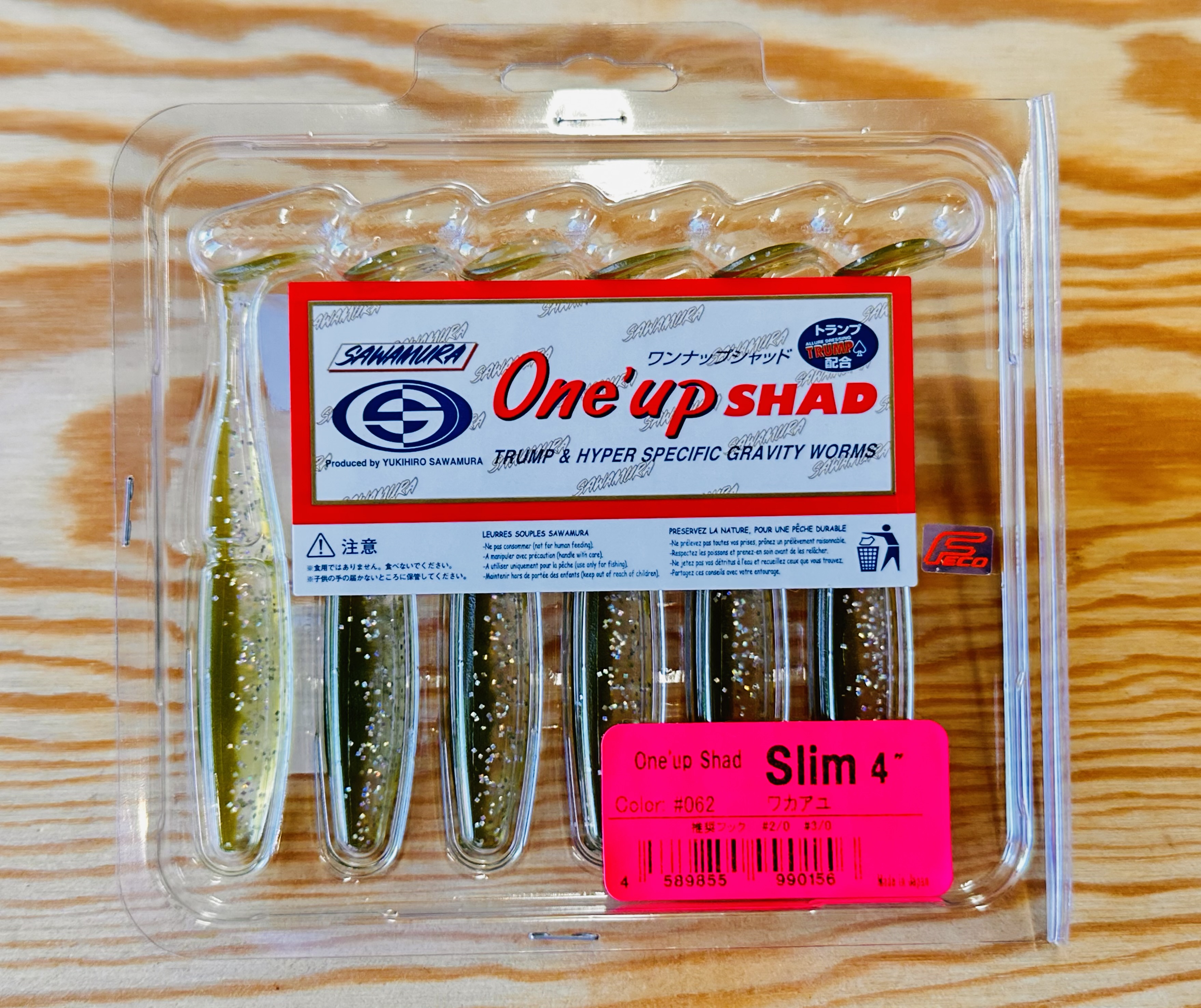 Gumové nástrahy Sawamura One Up Shad Slim 4" 8,4cm / (6ks) / #062 Waka Ayu