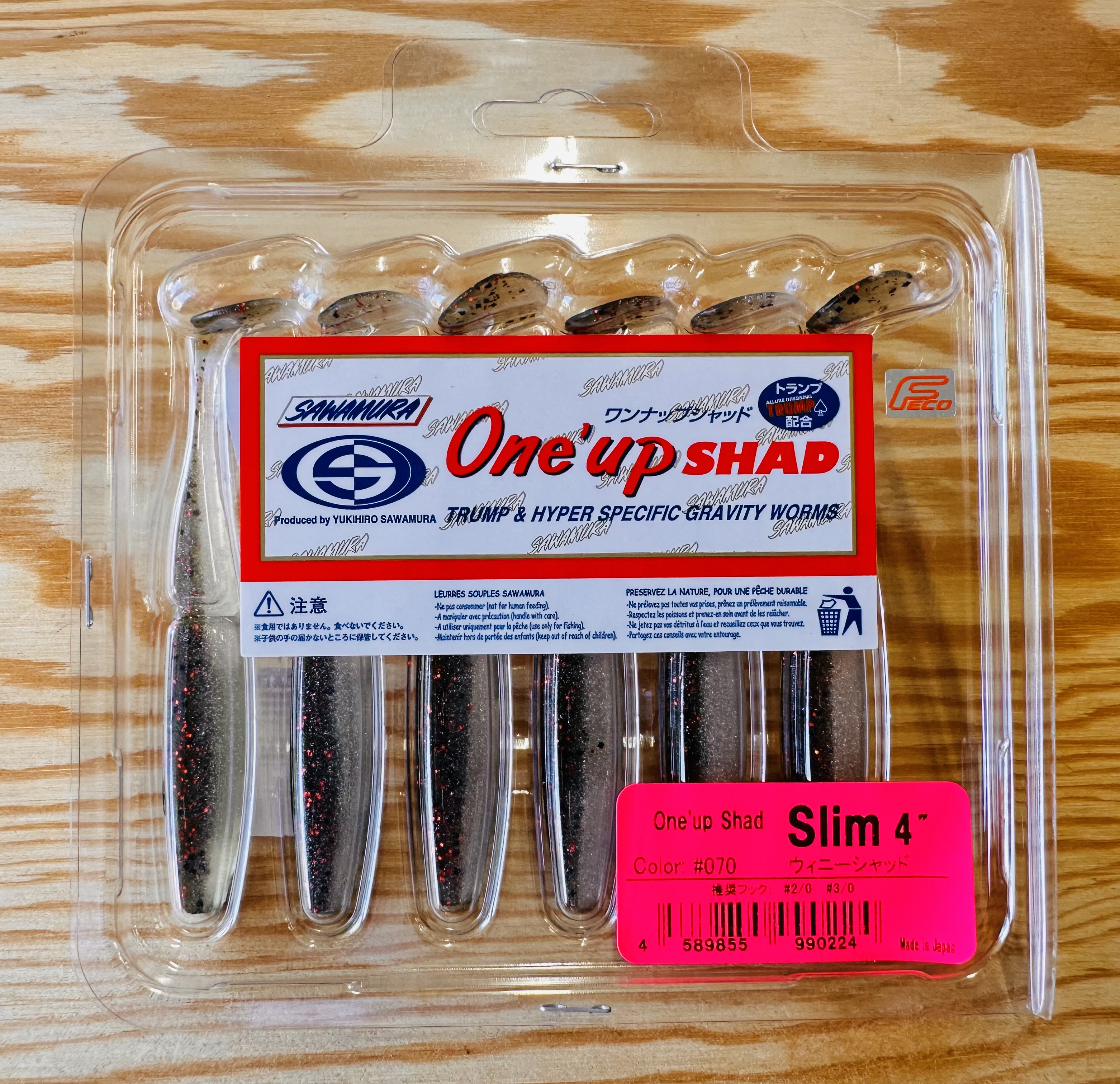 Gumové nástrahy Sawamura One Up Shad Slim 4" 8,4cm / (6ks) / #070 Winnie Shad