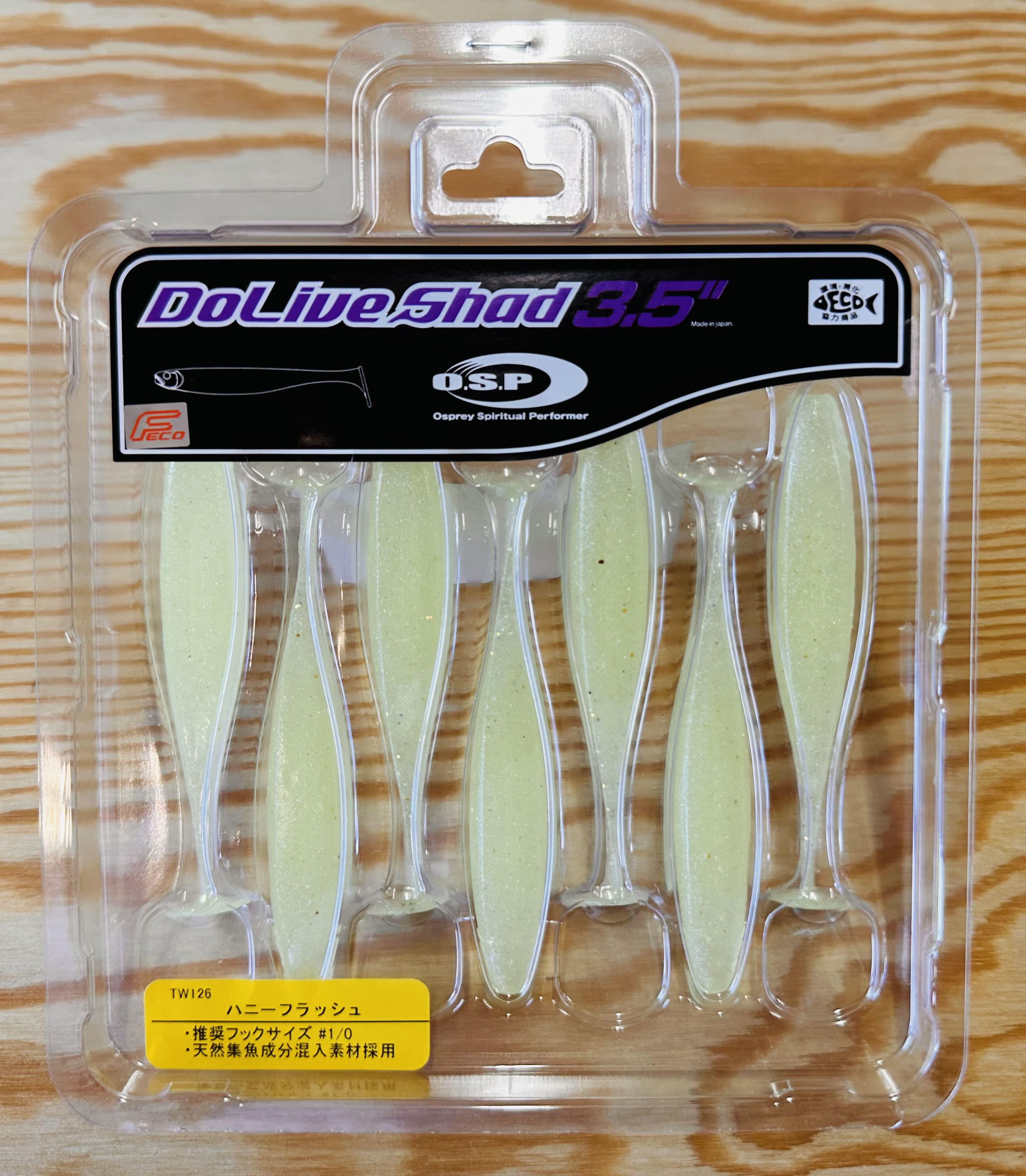 Gumové nástrahy O.S.P Do Live Shad 3,5" 8,4cm / (7ks) / TW 126 Honey Flash