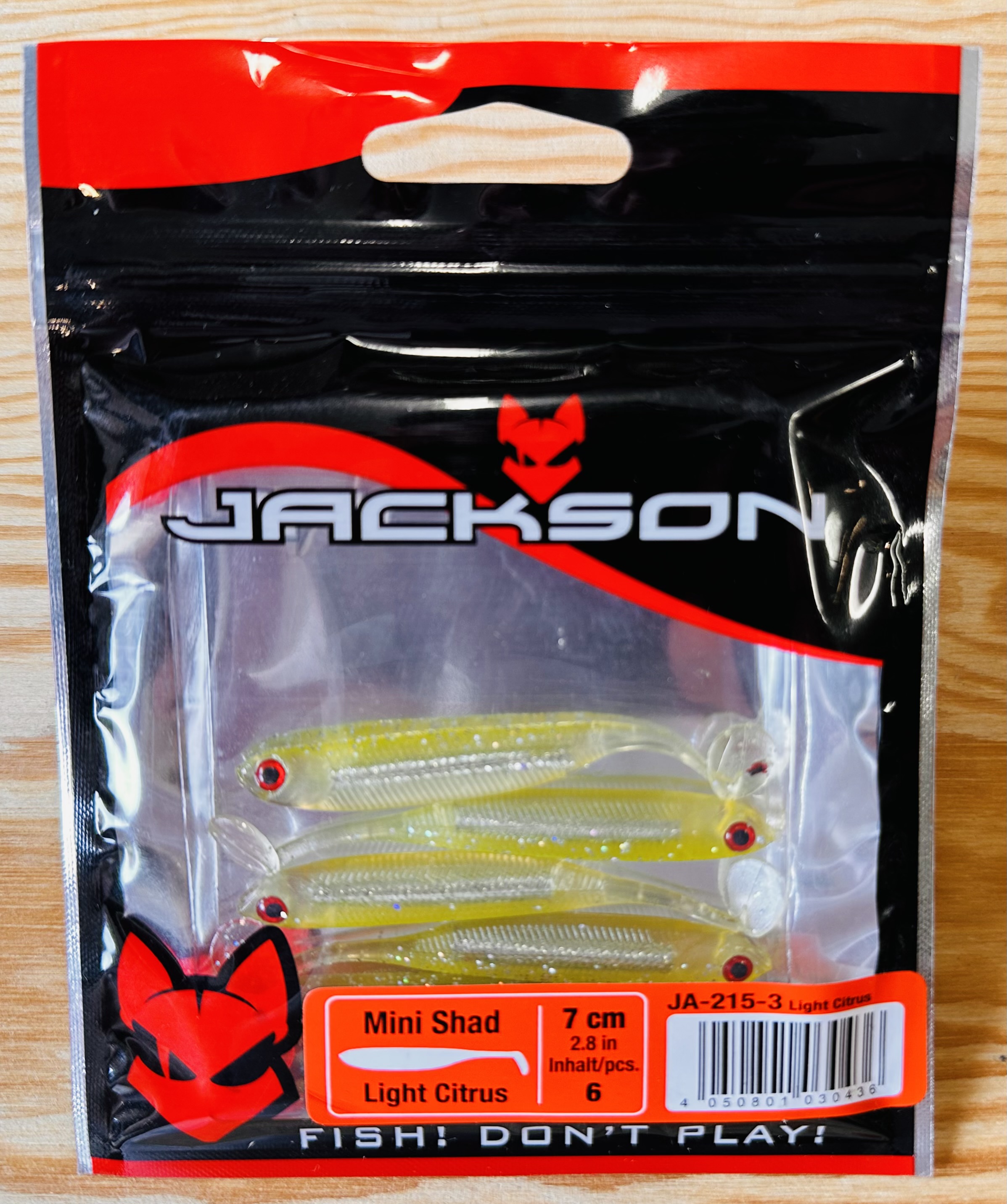 Gumové nástrahy JACKSON Mini Shad 7 cm / (6ks) / JA-215-3 Light Citrus
