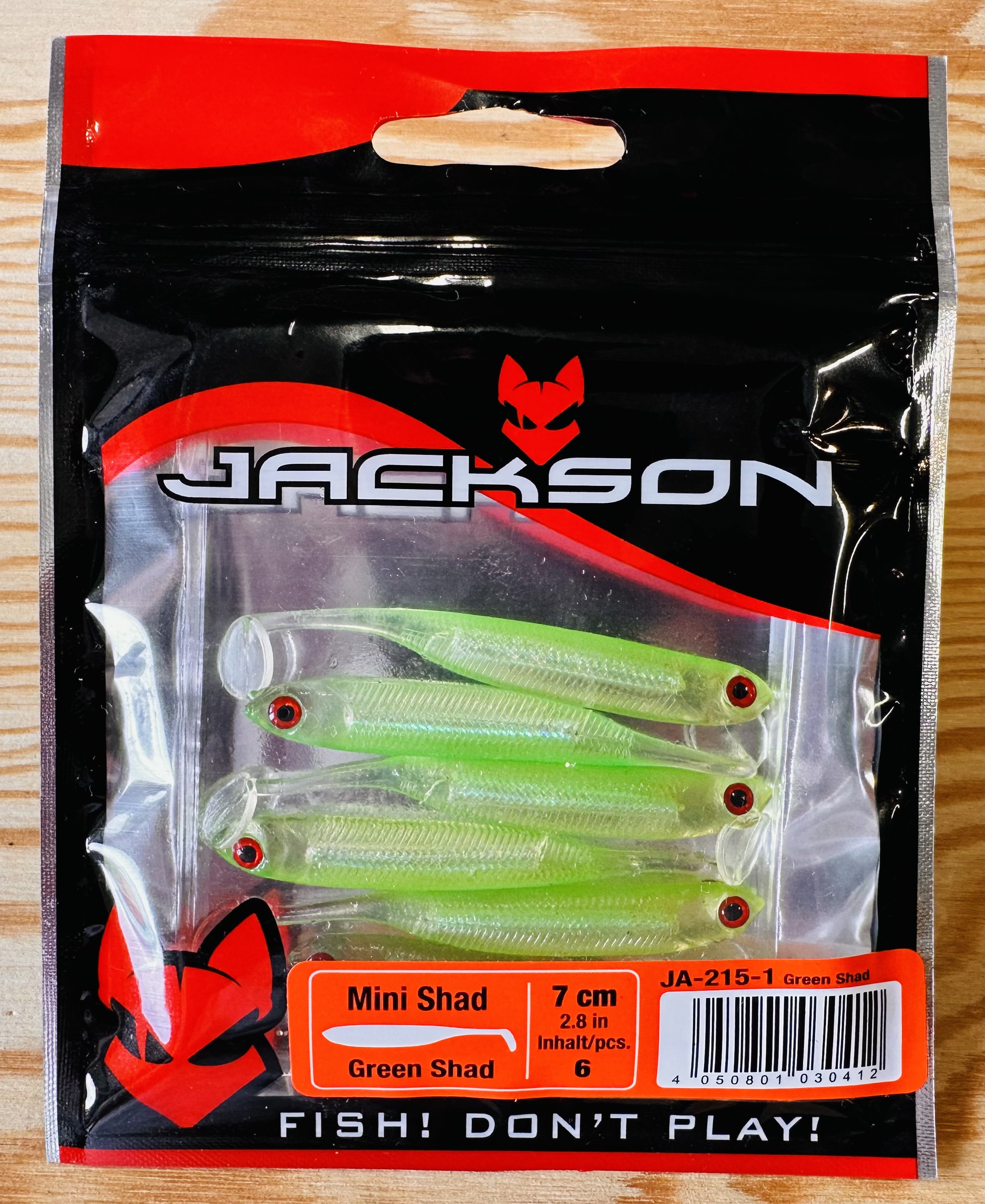 Gumové nástrahy JACKSON Mini Shad 7 cm / (6ks) / JA-215-1 Green Shad