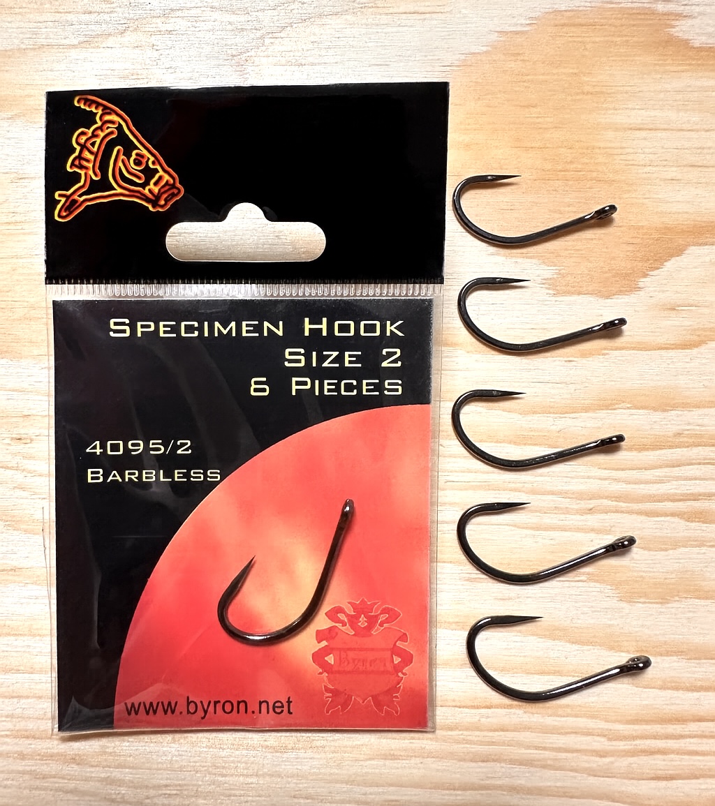 BYRON HÁČKY BEZ PROTIHROTU SPECIMEN HOOK BARBLESS 4095 / vel. 1/0 / 4 ks 