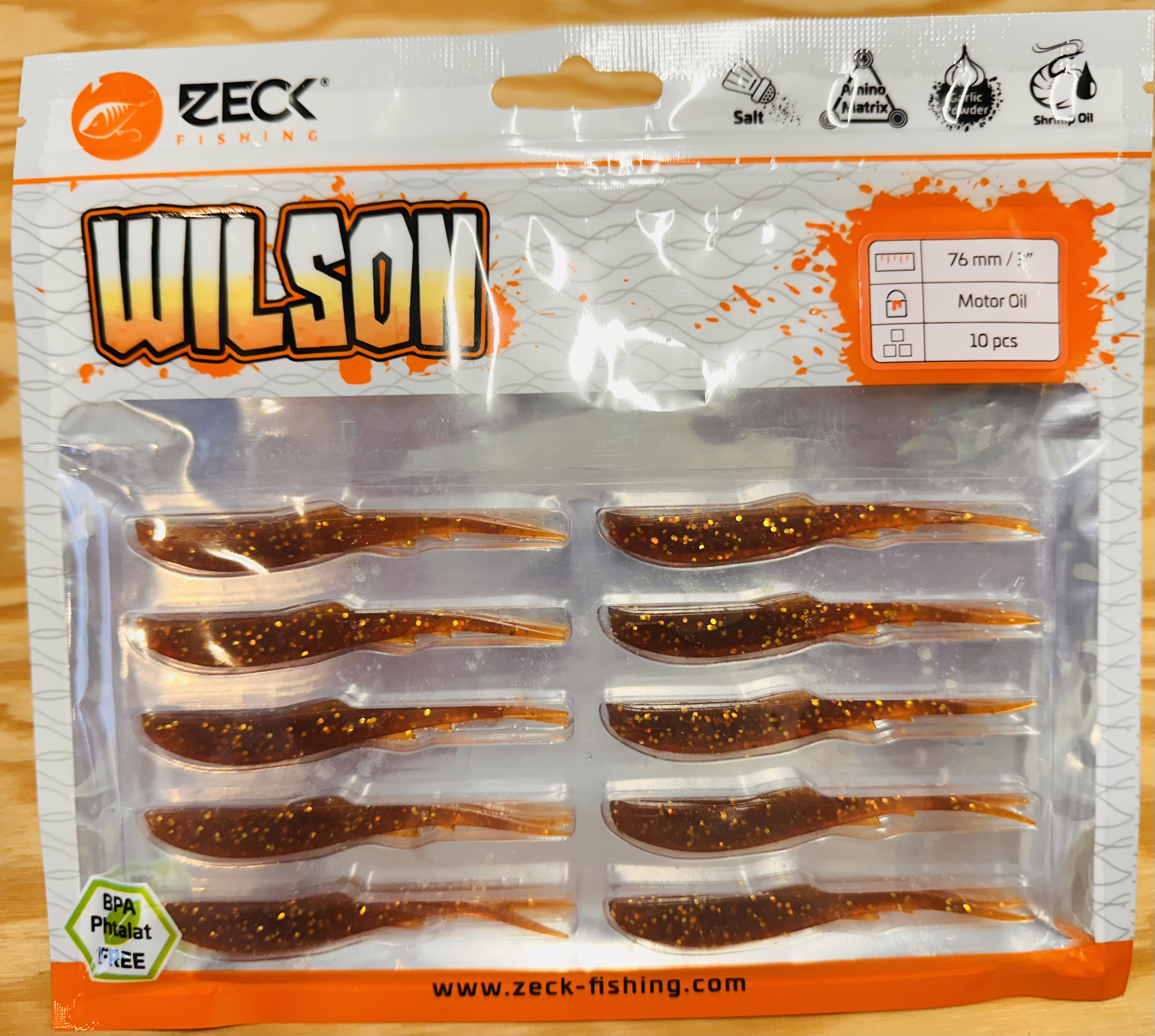 ZECK GUMOVÉ NÁSTRAHY WILSON 3" / MOTOROIL / 7,6 cm / 10 ks