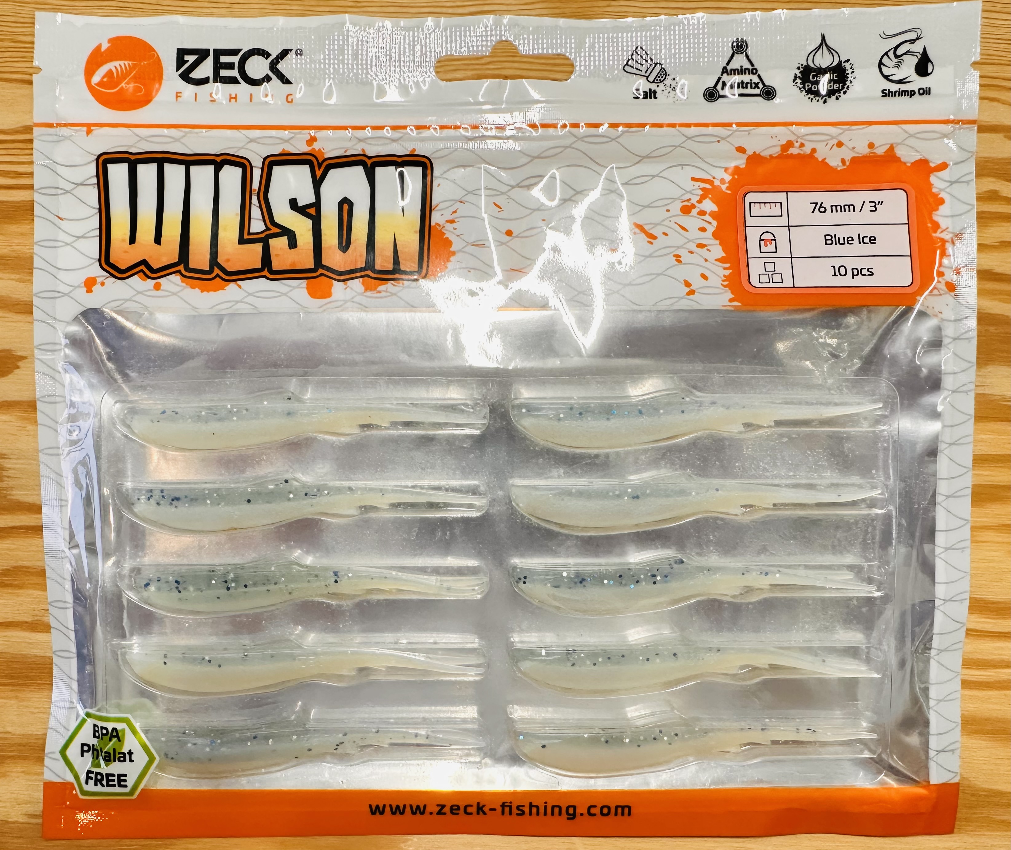 ZECK GUMOVÉ NÁSTRAHY WILSON 3" / BLUE ICE / 7,6 cm / 10 ks
