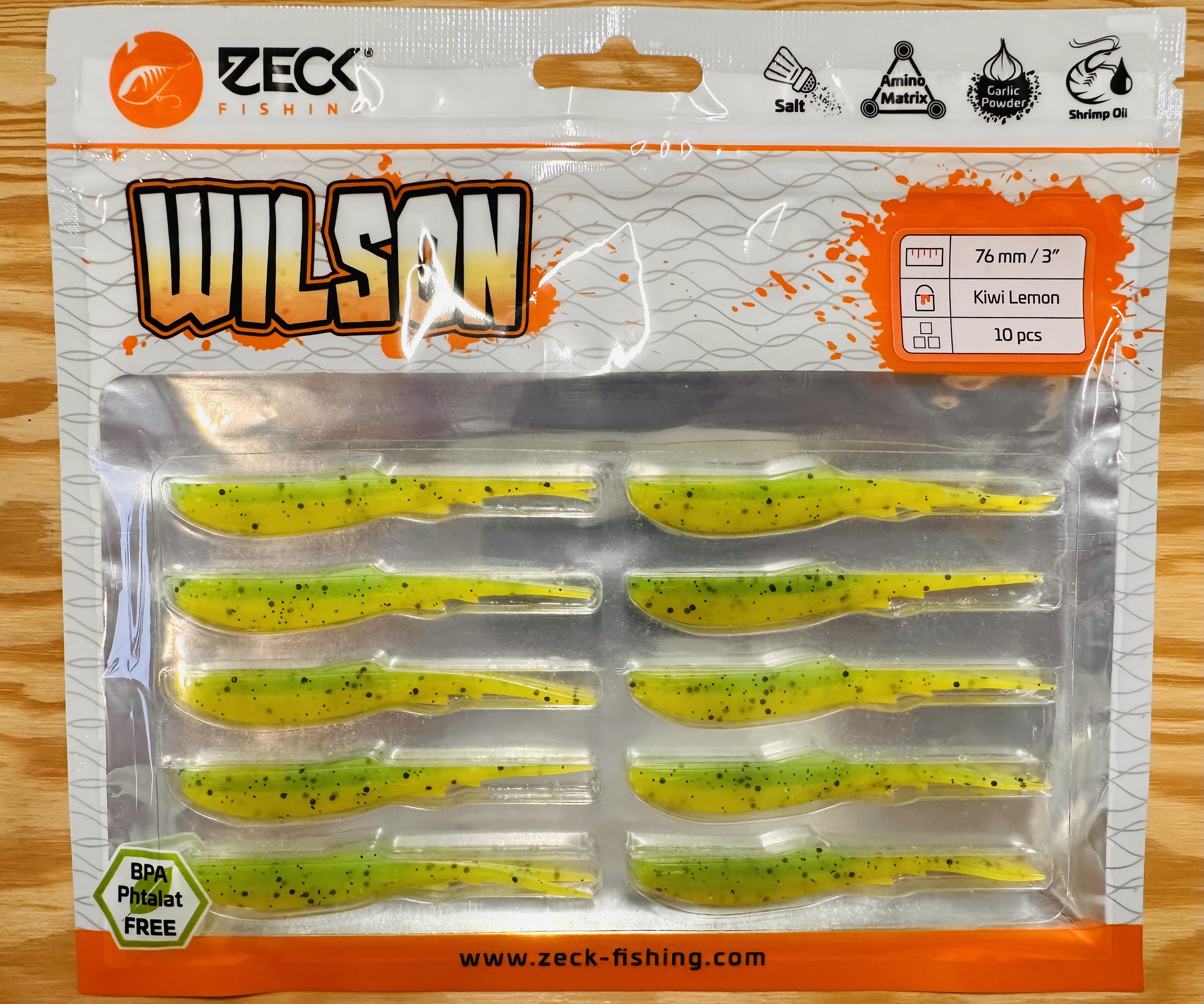 ZECK GUMOVÉ NÁSTRAHY WILSON 3" / KIWI LEMON / 7,6 cm / 10 ks