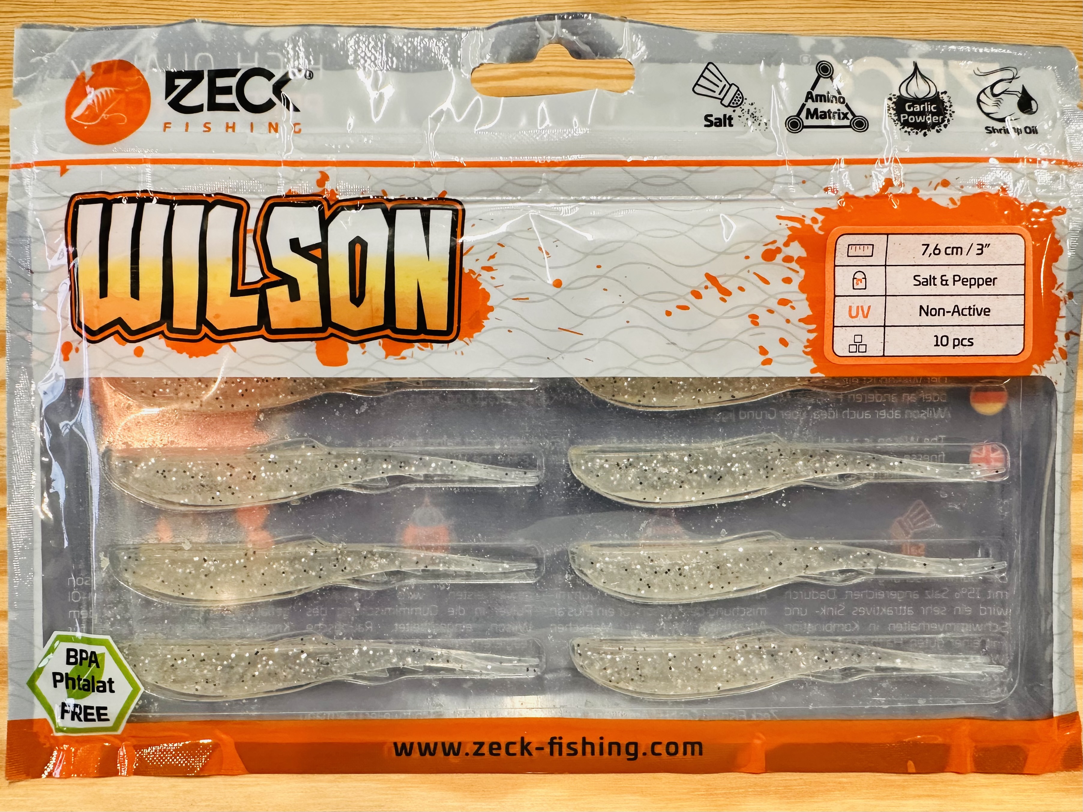 ZECK GUMOVÉ NÁSTRAHY WILSON 3" / SALT A PEPPER / 7,6 cm / 10 ks