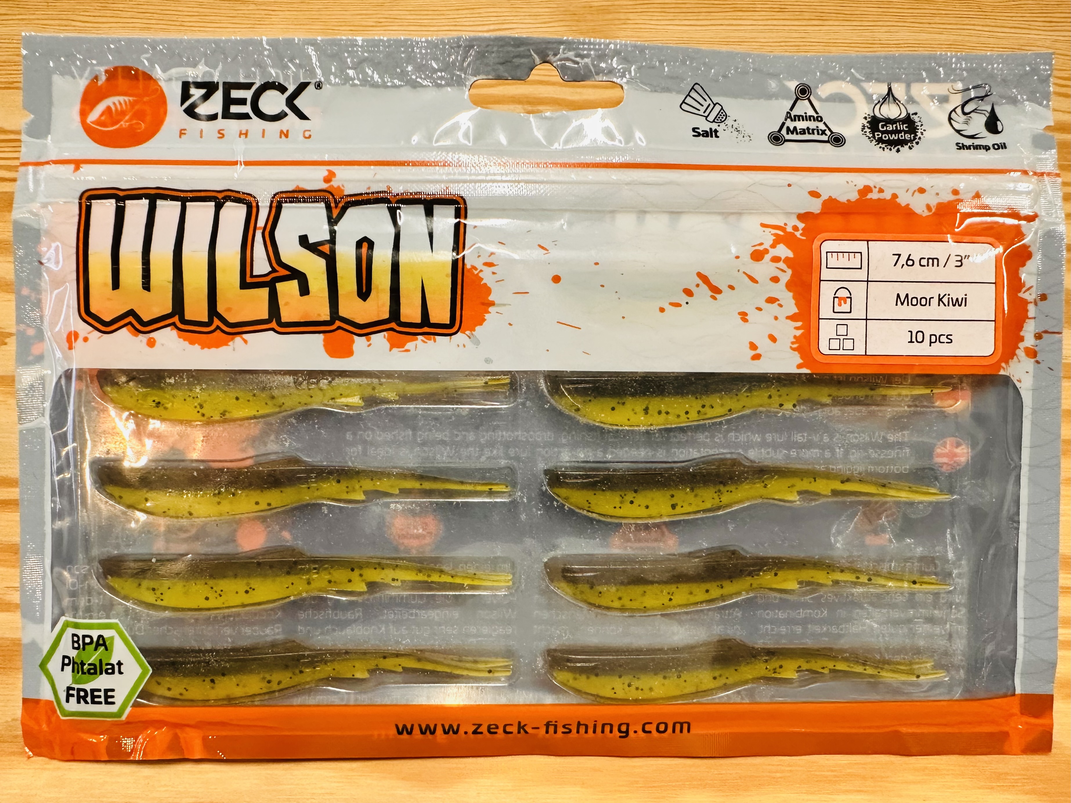 ZECK GUMOVÉ NÁSTRAHY WILSON 3" / MOOR KIWI / 7,6 cm / 10 ks
