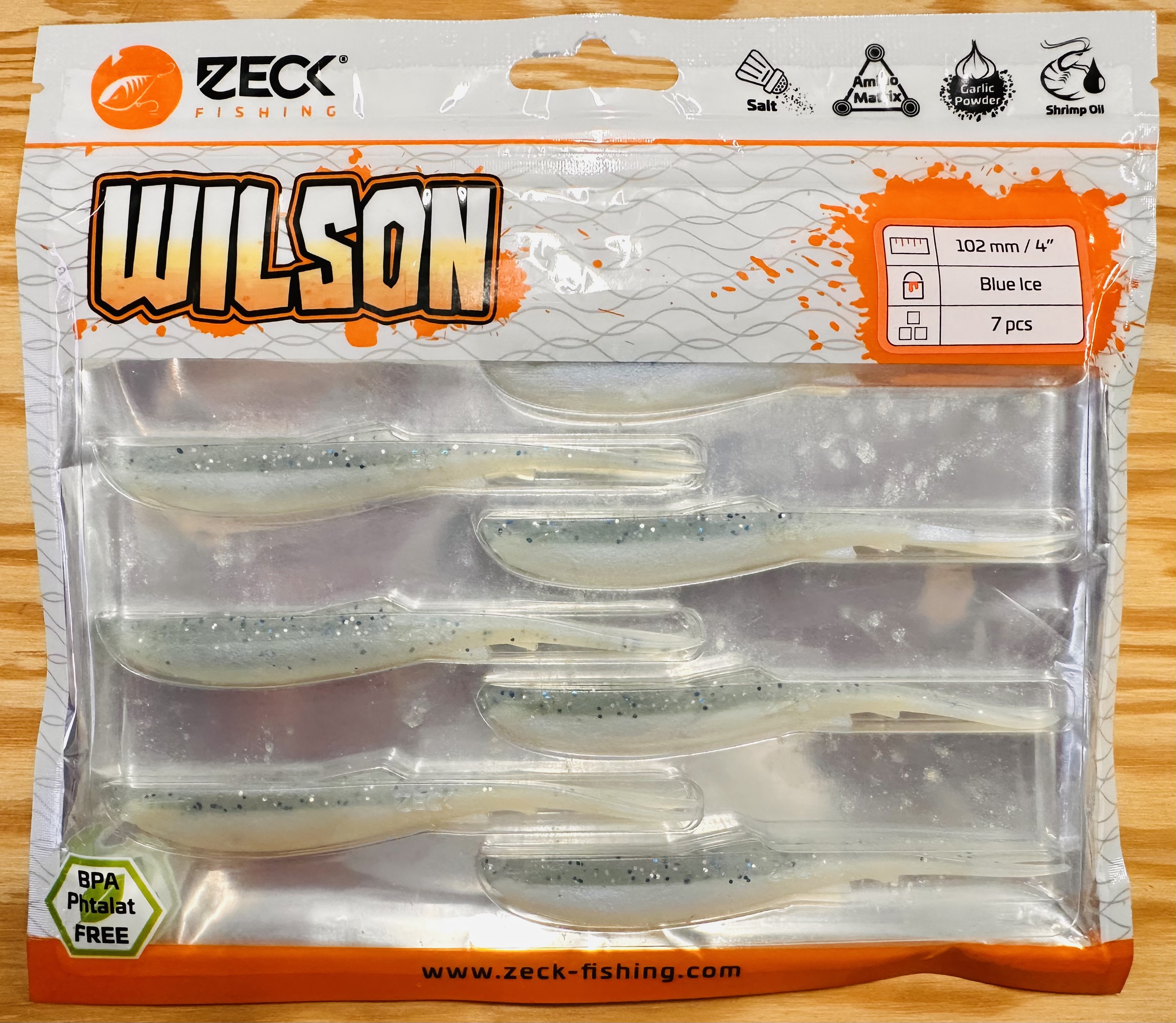 ZECK GUMOVÉ NÁSTRAHY WILSON 4" / BLUE ICE / 10,2 cm / 7 ks