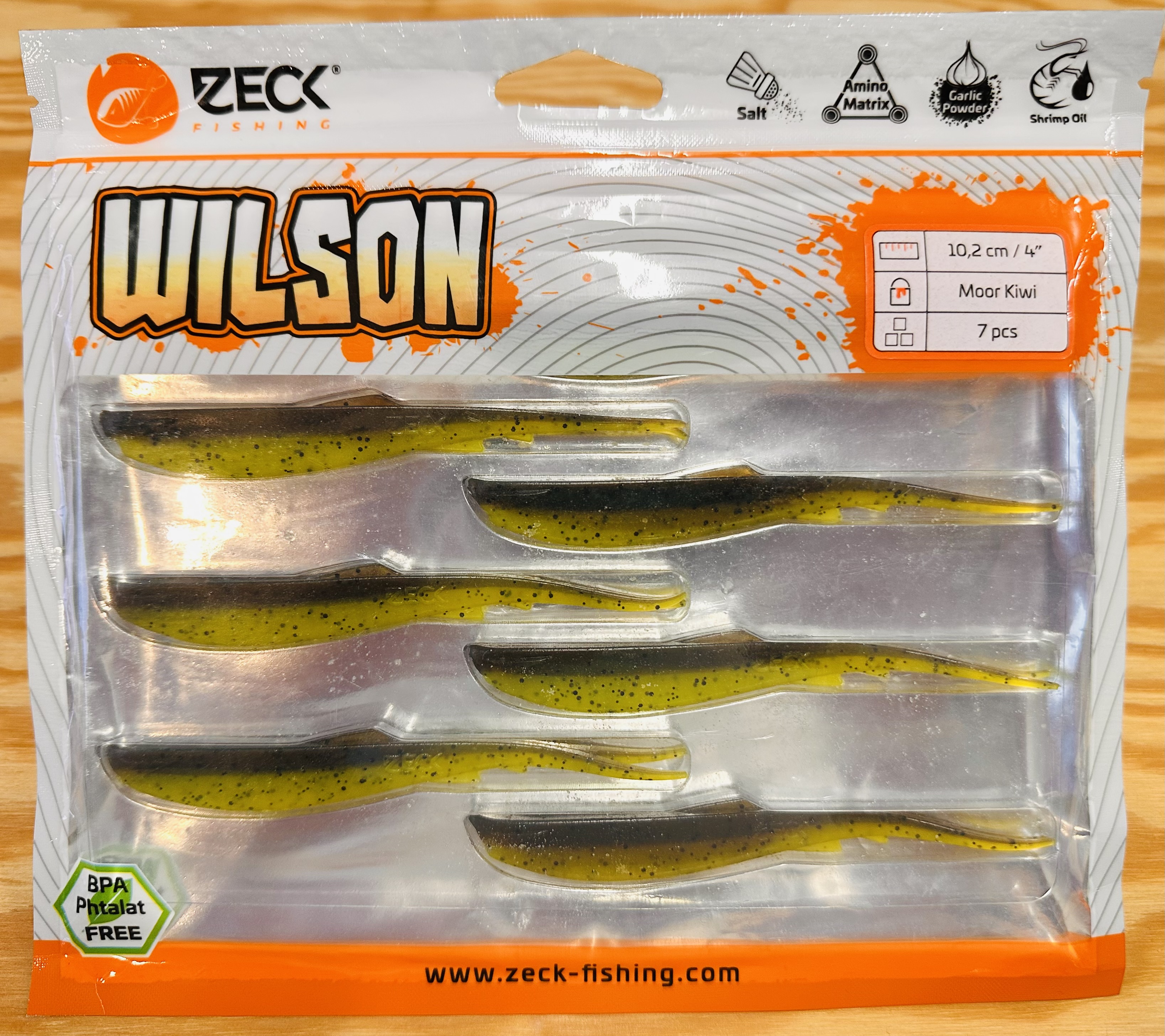 ZECK GUMOVÉ NÁSTRAHY WILSON 4" / MOOR KIWI / 10,2 cm / 7 ks