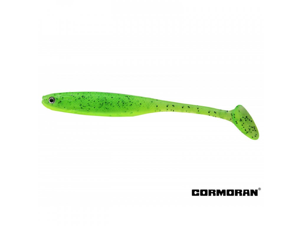 GUMOVÉ NÁSTRAHY CORMORAN CRAZY FIN SHAD SUNNY GREEN 10 CM / 2KS