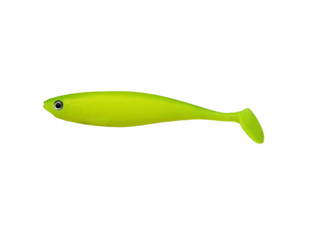 GUMOVÉ NÁSTRAHY CORMORAN ACTION FIN SHAD UV LIME 10 CM / 2KS