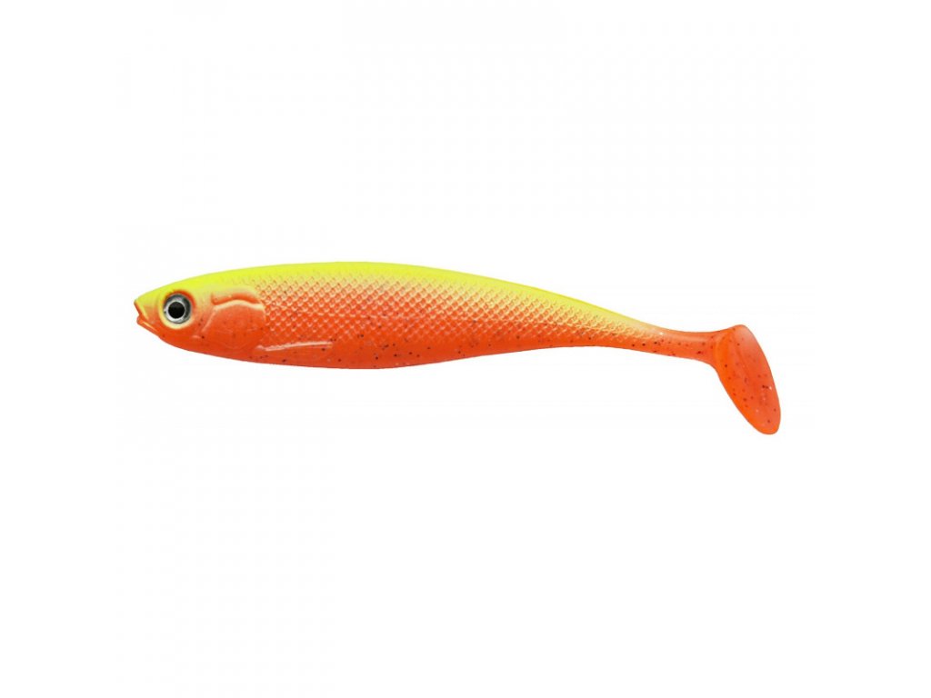 GUMOVÉ NÁSTRAHY CORMORAN ACTION FIN SHAD ORANGE CANDY 10 CM / 2KS