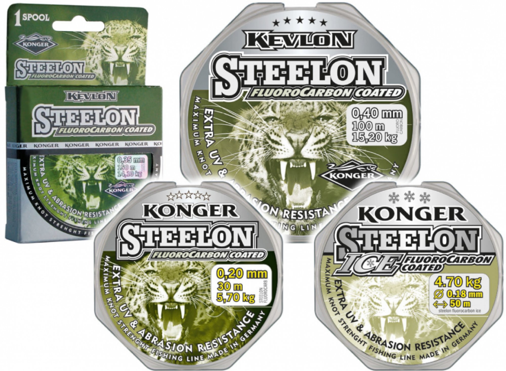 Vlasec KONGER Steelon Fluorocarbon coated 0,14mm/150m