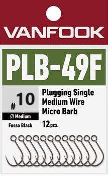 VANFOOK PLB-49F MICRO BARB HÁČKY NA WOBLERY A TŘPYTKY / VEL. 10 / 12 KS